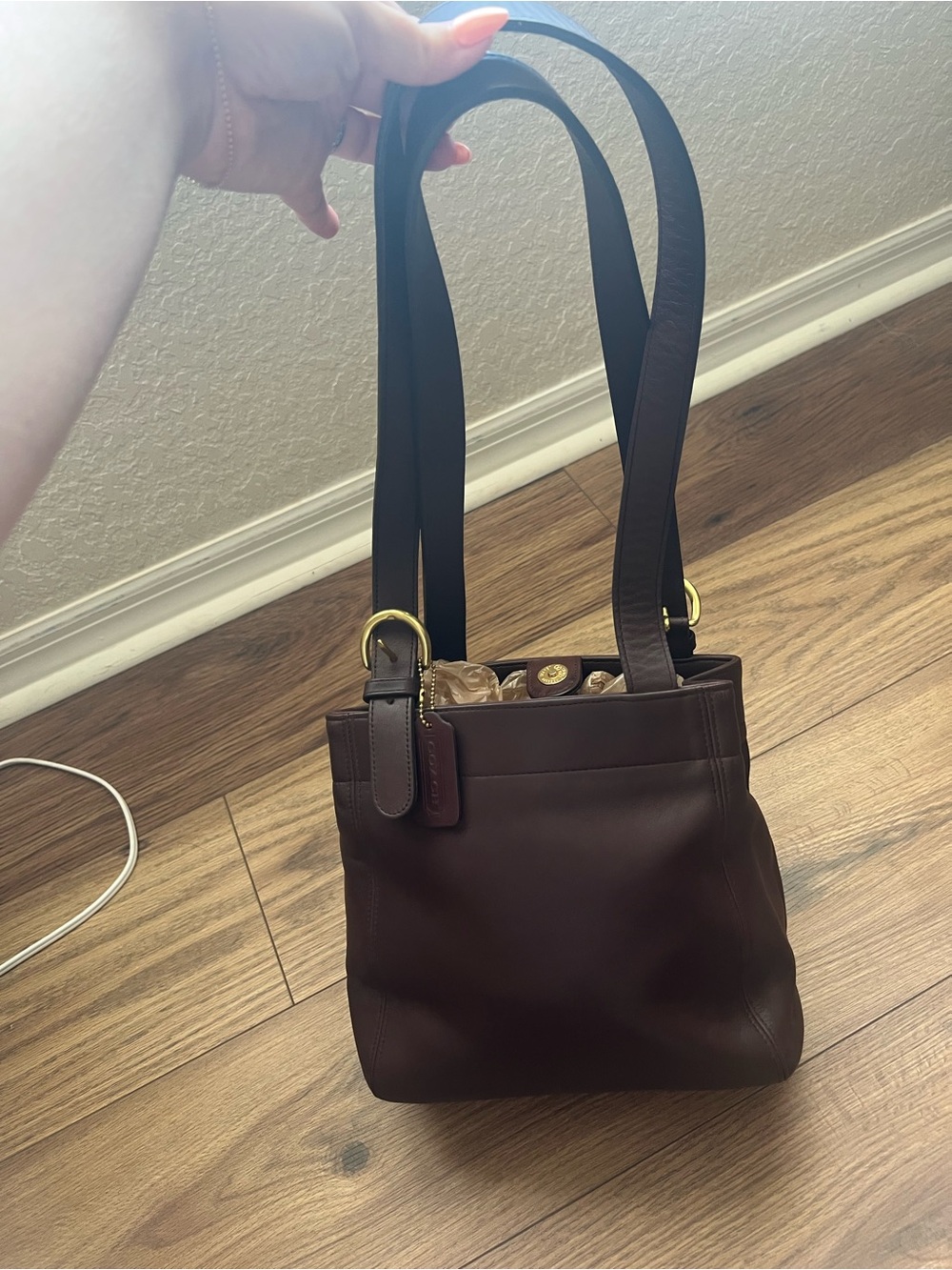 COACH vintage 1998 Soho Buckle Dark Mahogany Buckle Shoulder Bag - Picture 2 of 11